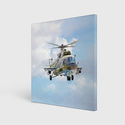 Холст квадратный Многоцелевой вертолёт МИ-8, цвет: 3D-принт