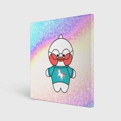 Холст квадратный УТОЧКА ЛАЛАФАНФАН Unicorn, цвет: 3D-принт