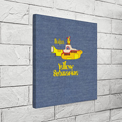 Холст квадратный On a Yellow Submarine 3D, цвет: 3D-принт — фото 2