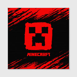 Холст квадратный MINECRAFT - Красный Крипер, цвет: 3D-принт — фото 2