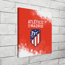 Холст квадратный ATLETICO MADRID Брызги, цвет: 3D-принт — фото 2