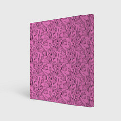 Холст квадратный Узор тюльпанов, цвет: 3D-принт