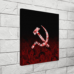 Холст квадратный СССР АХЕГАО USSR AHEGAO, цвет: 3D-принт — фото 2