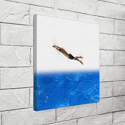 Холст квадратный Спортивное плавание Aqua sport, цвет: 3D-принт — фото 2