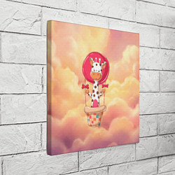Холст квадратный Жираф на воздушном шаре, цвет: 3D-принт — фото 2