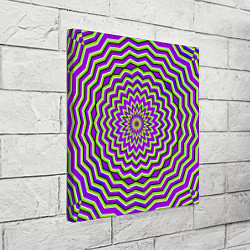 Холст квадратный Оптическая Иллюзия Движение Цветка, цвет: 3D-принт — фото 2