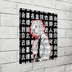 Холст квадратный Майки и иероглифы Токийские мстители, цвет: 3D-принт — фото 2