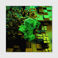 Холст квадратный Minecraft Creeper Mob, цвет: 3D-принт — фото 2