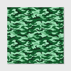 Холст квадратный Зеленый монохромный камуфляж, цвет: 3D-принт — фото 2