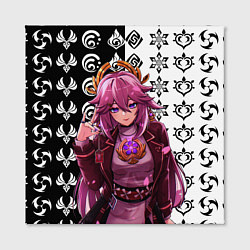 Холст квадратный Яэ Мико прекрасная Геншин Импакт, цвет: 3D-принт — фото 2