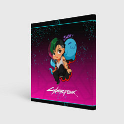 Холст квадратный Judy art cyberpunk2077, цвет: 3D-принт