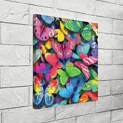 Холст квадратный Стая бабочек Pattern, цвет: 3D-принт — фото 2