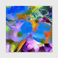 Холст квадратный Цветочный узор Summer, цвет: 3D-принт — фото 2