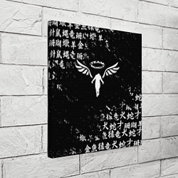 Холст квадратный WALHALLA TEAM BLACK WHITE ЛОГО ТОКИЙСКИЕ МСТИТЕЛИ, цвет: 3D-принт — фото 2