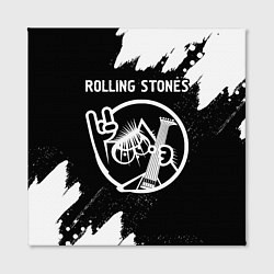 Холст квадратный Rolling Stones - КОТ - Краска, цвет: 3D-принт — фото 2