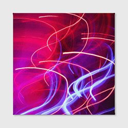 Холст квадратный Неоновые огни Абстракция, цвет: 3D-принт — фото 2