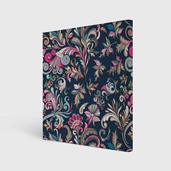 Холст квадратный Холодная хохлома, цвет: 3D-принт