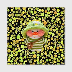 Холст квадратный Лалафанфан взеленой шляпке, цвет: 3D-принт — фото 2