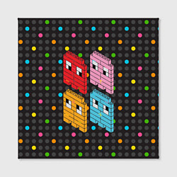 Холст квадратный Pac-man пиксели, цвет: 3D-принт — фото 2