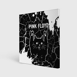 Холст квадратный Pink Floyd Rock Cat, цвет: 3D-принт