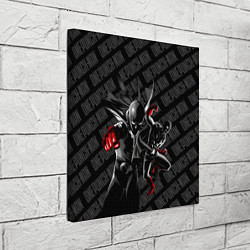 Холст квадратный Ванпанчмен в черных тонах, цвет: 3D-принт — фото 2