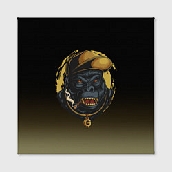Холст квадратный Hip-hop Gorilla, цвет: 3D-принт — фото 2