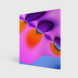 Холст квадратный Абстрактная красочная композиция Лето Abstract col, цвет: 3D-принт