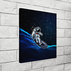 Холст квадратный Космонавт на серфинге, цвет: 3D-принт — фото 2