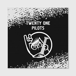 Холст квадратный Twenty One Pilots - КОТ - Краска, цвет: 3D-принт — фото 2