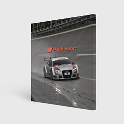 Холст квадратный Audi Sport Racing Team Short Track Car Racing Авто, цвет: 3D-принт