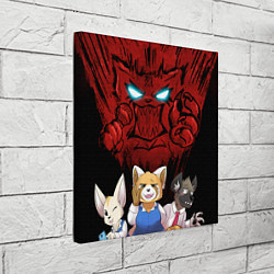 Холст квадратный Retsuko art Агрессивная Рэцуко, цвет: 3D-принт — фото 2