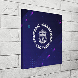 Холст квадратный Символ Liverpool и круглая надпись Football Legend, цвет: 3D-принт — фото 2