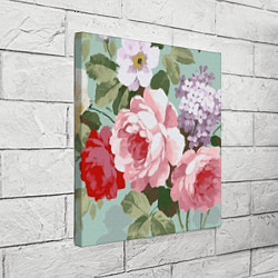Холст квадратный Букет роз Лето, цвет: 3D-принт — фото 2