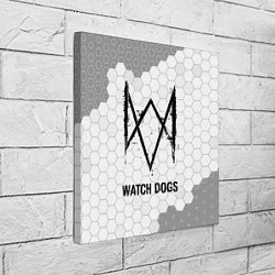 Холст квадратный Watch Dogs Glitch на темном фоне FS, цвет: 3D-принт — фото 2