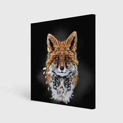 Холст квадратный Красивая лисица, цвет: 3D-принт