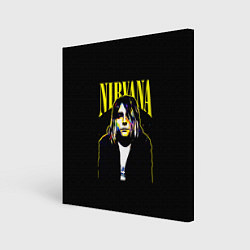 Холст квадратный Рок - группа Nirvana, цвет: 3D-принт