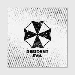 Холст квадратный Resident Evil с потертостями на светлом фоне, цвет: 3D-принт — фото 2