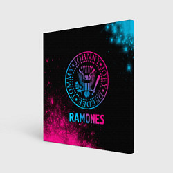 Холст квадратный Ramones Neon Gradient, цвет: 3D-принт