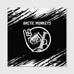 Холст квадратный Arctic Monkeys - КОТ - Краски, цвет: 3D-принт — фото 2