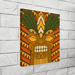 Холст квадратный Polynesian tiki ANGRY, цвет: 3D-принт — фото 2