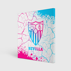 Холст квадратный Sevilla FC Neon Gradient, цвет: 3D-принт