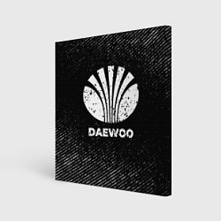 Холст квадратный Daewoo с потертостями на темном фоне, цвет: 3D-принт