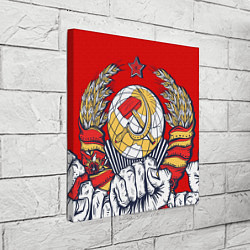 Холст квадратный СССР серп и молот герб, цвет: 3D-принт — фото 2