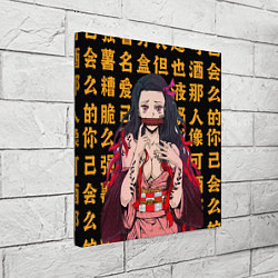 Холст квадратный Незуко тян - Клинок рассекающий демонов, цвет: 3D-принт — фото 2