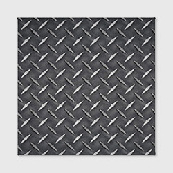 Холст квадратный Рифлёная металлическая поверхность, цвет: 3D-принт — фото 2