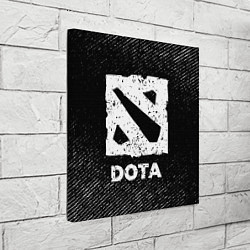 Холст квадратный Dota с потертостями на темном фоне, цвет: 3D-принт — фото 2