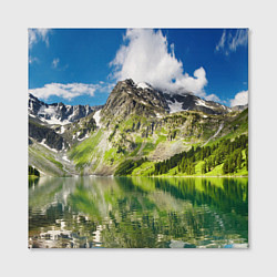 Холст квадратный Живописное горное озеро, цвет: 3D-принт — фото 2