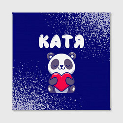 Холст квадратный Катя панда с сердечком, цвет: 3D-принт — фото 2