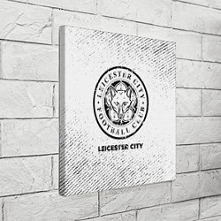 Холст квадратный Leicester City с потертостями на светлом фоне, цвет: 3D-принт — фото 2