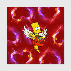 Холст квадратный Барт Симпсон стреляет из лука в сердце, цвет: 3D-принт — фото 2
